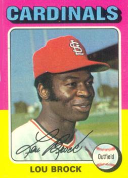 1975 TOPPS #540 LOU BROCK BASEBALL CARD CARDINALS