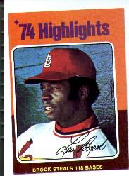 1975 Topps Mini #2 Lou Brock HL/118 Stolen Bases