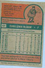 1975 Topps Mini #67 Tug McGraw back image