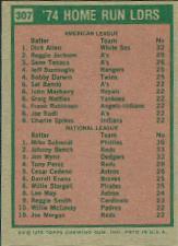 1975 Topps Mini #307 Home Run Leaders/Dick Allen/Mike Schmidt back image
