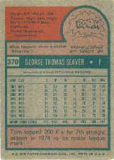1975 Topps Mini #370 Tom Seaver back image