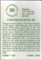 1975 SSPC 42 #10 Nolan Ryan back image