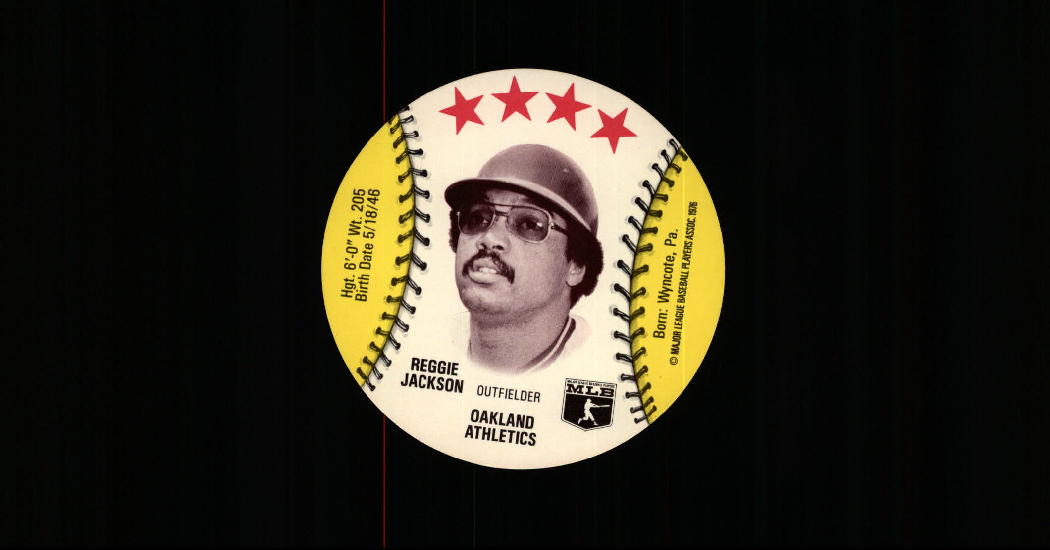 1976 Safelon Discs #22A Reggie Jackson/Oakland Athletics