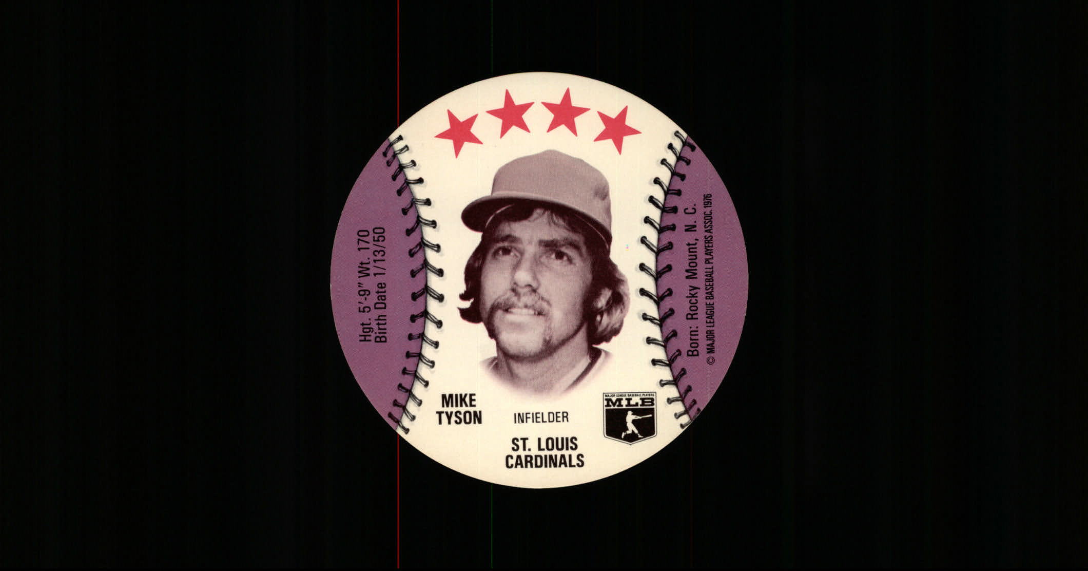 1976 Safelon Discs #65 Mike Tyson