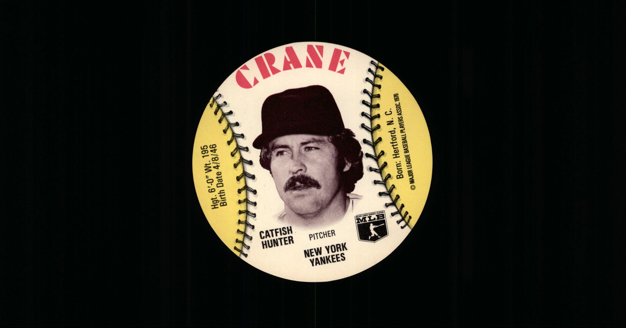1976 Crane Discs #21 Catfish Hunter