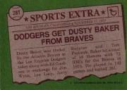 1976 Topps Traded #28T Dusty Baker back image
