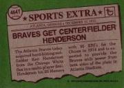 1976 Topps Traded #464T Ken Henderson back image