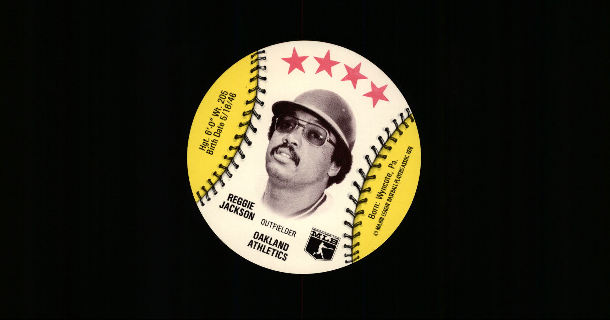 1976 Orbakers Discs #22A Reggie Jackson/Oakland Athletics