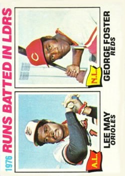 1977 Topps #3 RBI Leaders/Lee May/George Foster