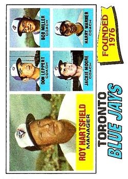 1977 Topps #113 Toronto Blue Jays CL/Roy Hartsfield MG/Don Leppert CO/Bob Miller CO/Jackie Moore CO/Harry Warner CO