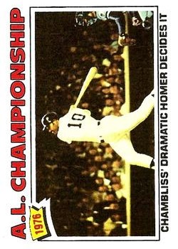 1977 Topps #276 AL Championship/Chris Chambliss