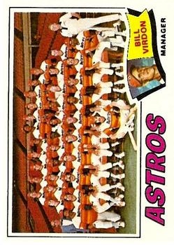 1977 Topps #327 Houston Astros CL/Bill Virdon MG