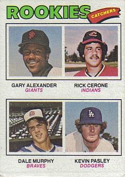 1977 Topps #476 Rookie Catchers/Gary Alexander RC/Rick Cerone RC/Dale Murphy RC/Kevin Pasley RC
