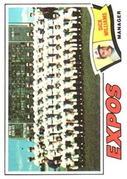 1977 Topps #647 Montreal Expos CL/Dick Williams MG