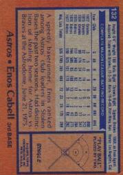 1978 Topps #132 Enos Cabell back image