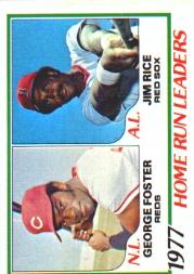 1978 Topps #202 Home Run Leaders DP/George Foster/Jim Rice