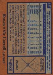 1978 Topps #527 Vic Correll back image