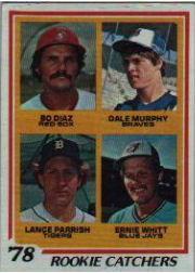 1978 Topps #708 Rookie Catchers/Bo Diaz RC/Dale Murphy/Lance Parrish RC/Ernie Whitt RC