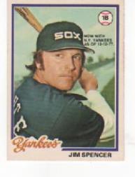 1978 O-Pee-Chee #122 Jim Spencer/Now with N.Y. Yankees as of 12-12-77