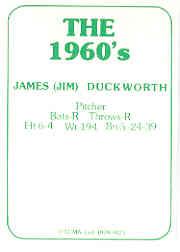 1978 TCMA 60'S I #23 Jim Duckworth back image