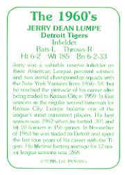 1978 TCMA 60'S I #55 Jerry Lumpe back image