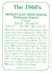 1978 TCMA 60'S I #139 Wes Stock back image