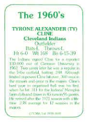 1978 TCMA 60'S I #149 Ty Cline back image
