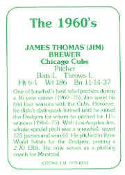 1978 TCMA 60'S I #243 Jim Brewer back image