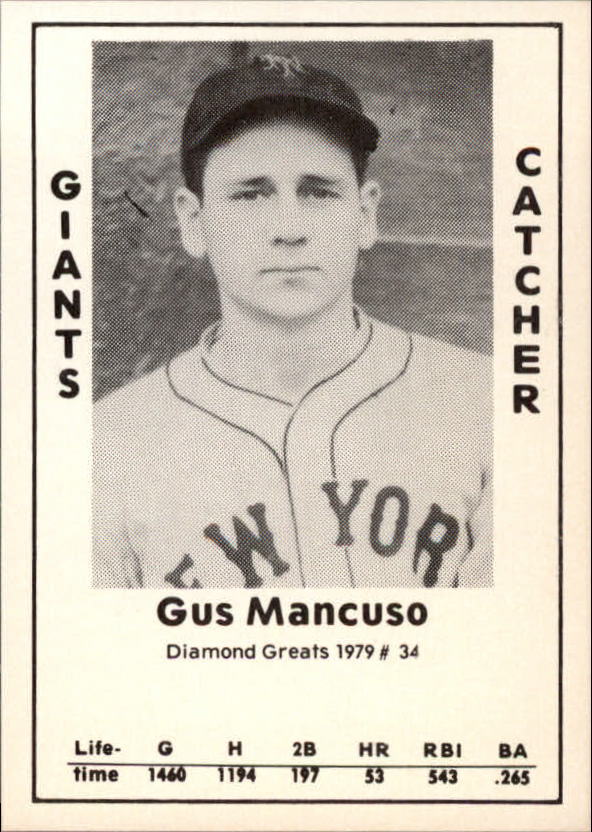 1979 Diamond Greats #34 Gus Mancuso