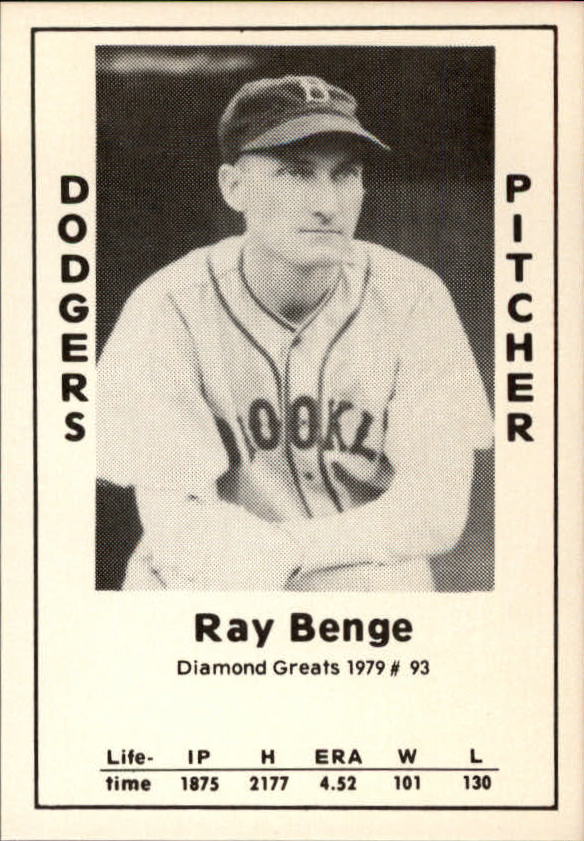 1979 Diamond Greats #93 Ray Benge