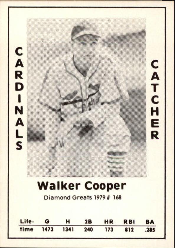 1979 Diamond Greats #168 Walker Cooper
