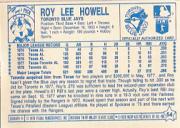 1979 Kellogg's #54 Roy Howell back image
