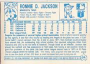 1979 Kellogg's #59A Ron Jackson/Last Line His Best back image