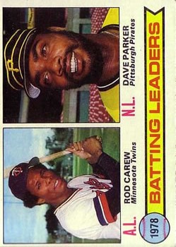 1979 Topps #1 Batting Leaders/Rod Carew/Dave Parker