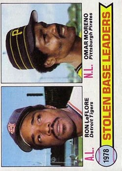 1979 Topps #4 Stolen Base Leaders/Ron LeFlore/Omar Moreno