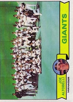 1979 Topps #356 San Francisco Giants CL/Joe Altobelli MG
