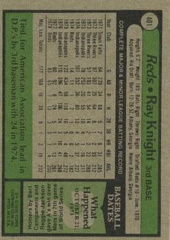 1979 Topps #401 Ray Knight back image