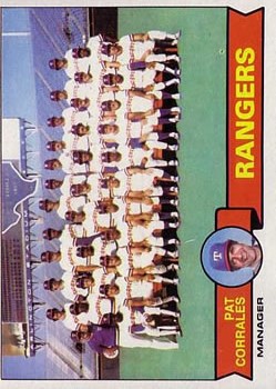 1979 Topps #499 Texas Rangers CL/Pat Corrales MG
