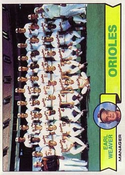 1979 Topps #689 Baltimore Orioles CL/Earl Weaver MG