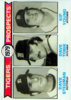 1979 Topps #706 Dave Stegman RC/Dave Tobik RC/Kip Young RC