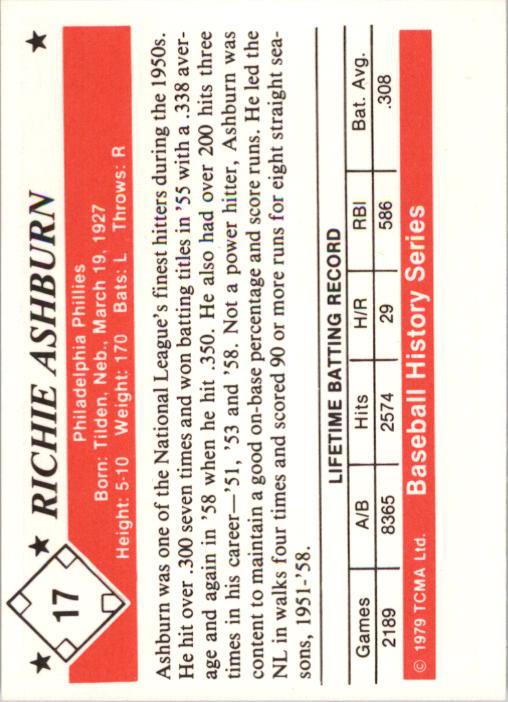 A8453- 1979 TCMA 50's Baseball Karten 1-200 Hofers -du Pick- 15 + Free US Schiff - Bild 35 von 389