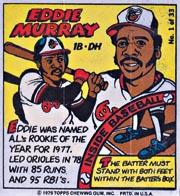 1979 Topps Comics #1 Eddie Murray