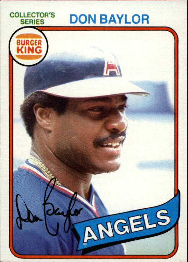 1980 Burger King Pitch/Hit/Run #12 Don Baylor - NM - Card Shack ...