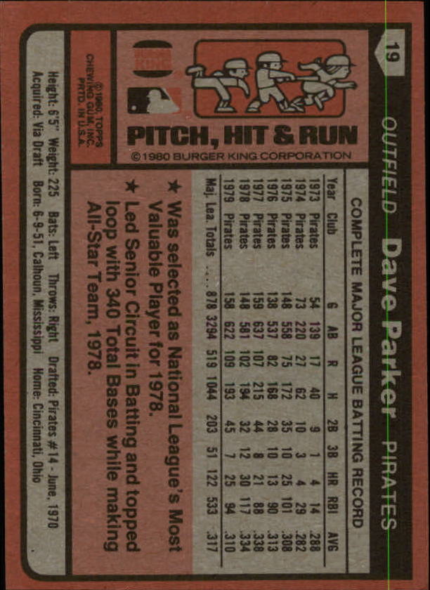 1980 Burger King Pitch/Hit/Run Baseball - Picture 29 of 45
