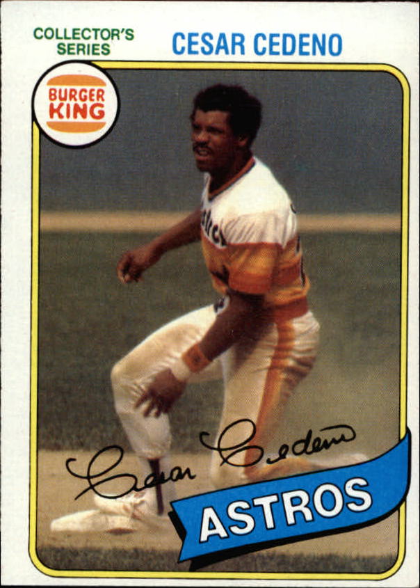 1980 Burger King Pitch/Hit/Run #25 Cesar Cedeno