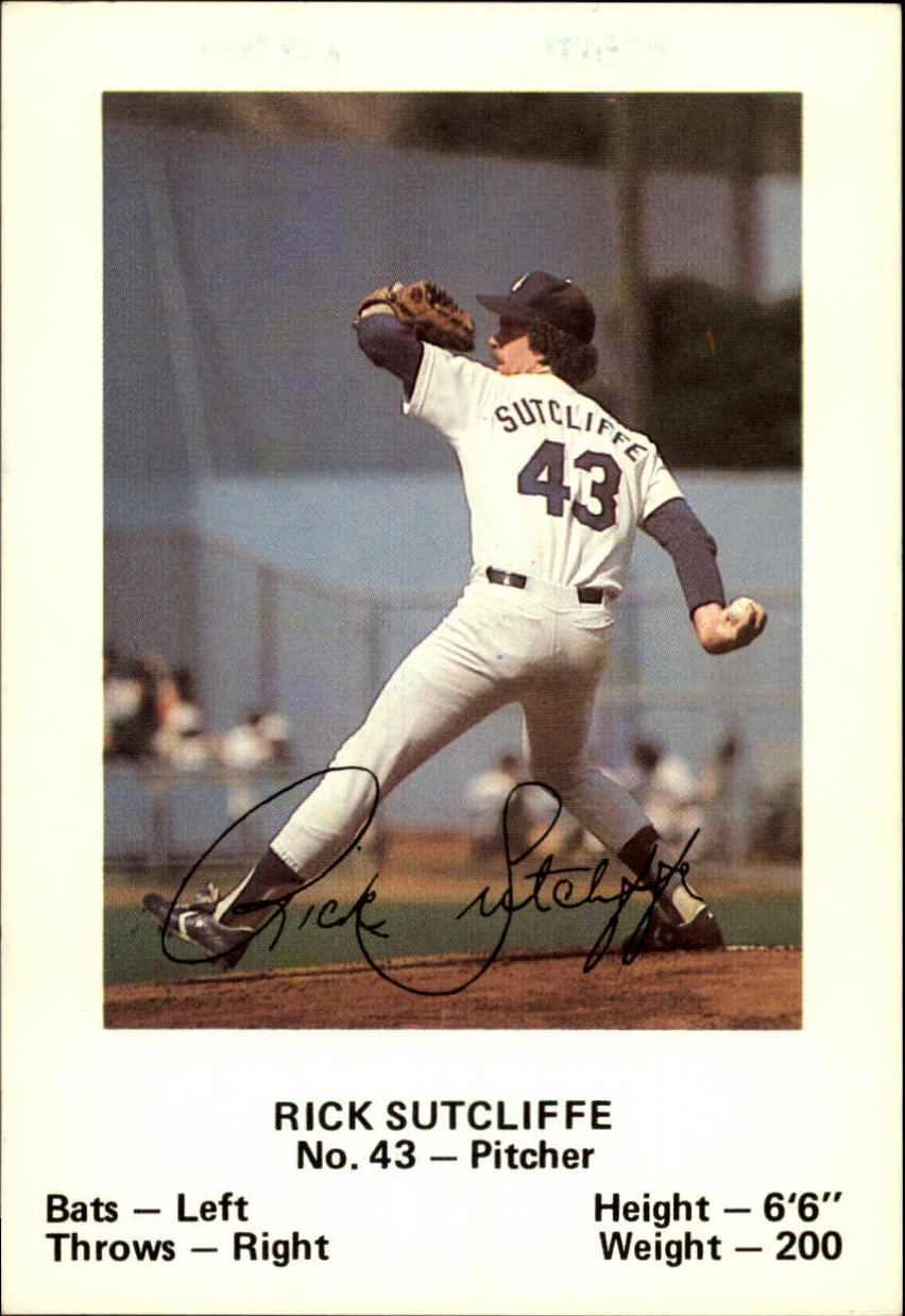 1980 Dodgers Police #43 Rick Sutcliffe