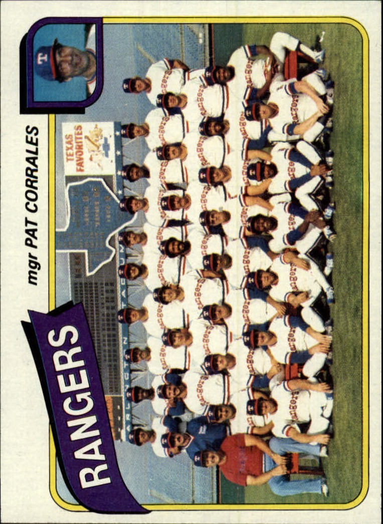 1980 Topps #41 Texas Rangers CL/Pat Corrales MG