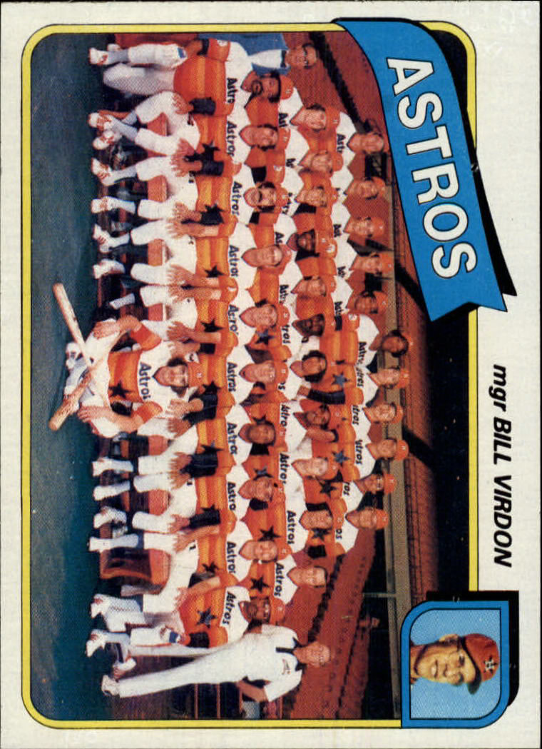 1980 Topps #82 Houston Astros CL/Bill Virdon MG