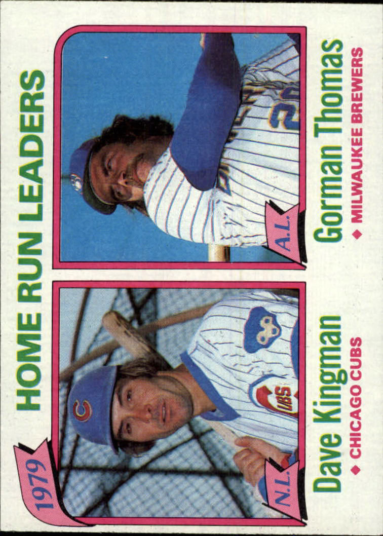 1980 Topps #202 Home Run Leaders/Dave Kingman/Gorman Thomas
