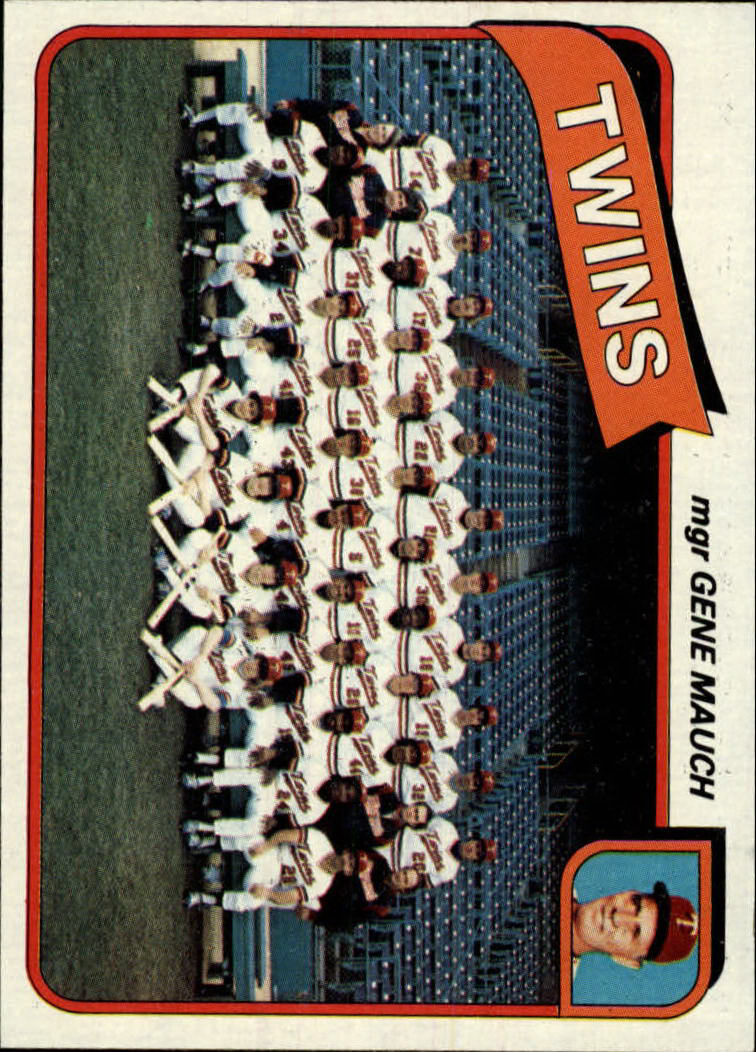 1980 Topps #328 Minnesota Twins CL/Gene Mauch MG